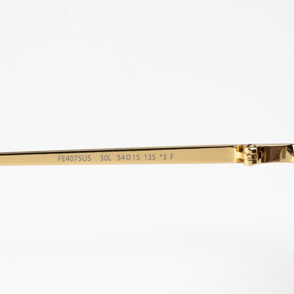 Fendi FIRST CRYSTAL Women Sunglasses Yellow Gold Oval FE4075US 30L AUTHENTENTIC - Picture 8 of 14